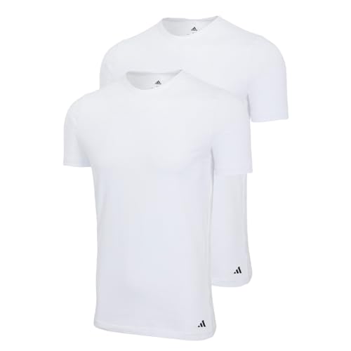 adidas Herren Unterwäsche Crew Neck Shirt (2PK) - Active Flex Cotton von adidas