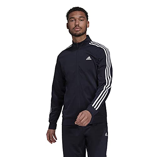 adidas Herren Essentials Warm-up 3-Streifen Track Top Weste, Legende Tinte/Weiß, 4X-Large von adidas