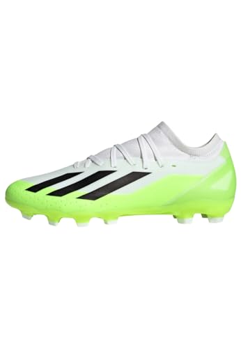 adidas Unisex X Crazyfast.3 Boots Fußballschuhe (Multi Ground), FTWR White/core Black/Lucid Lemon, 46 EU von adidas