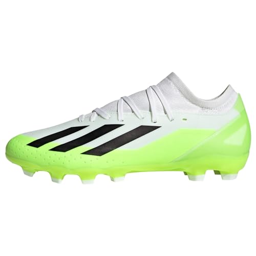 adidas Unisex X Crazyfast.3 Boots Fußballschuhe (Multi Ground), FTWR White/core Black/Lucid Lemon, 46 2/3 EU von adidas