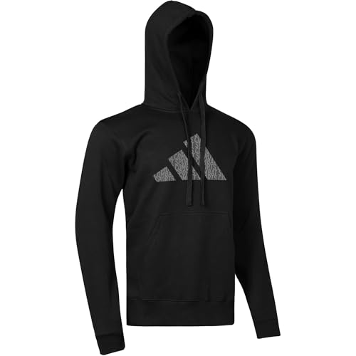 adidas Hoodie Community Perfo Script - aus 100% nachhaltiger Baumwolle - schwarz von adidas