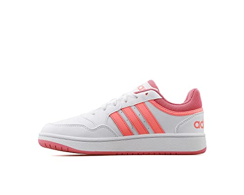 adidas Hoops 3.0 Basketball Shoe, Cloud White/Rose Tone/Acid Red, 39 1/3 EU von adidas