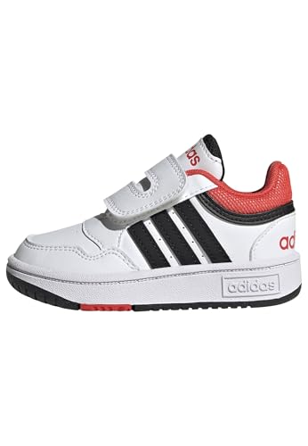 adidas Jungen Unisex Kinder Hoops Shoes Schuhe, Cloud White/Core Black/Bright Red, 21 EU von adidas Originals
