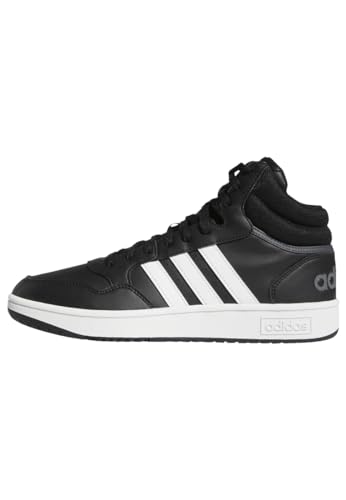 adidas Herren Hoops 3.0 Mid Lifestyle Basketball Classic Vintage Shoes Schuhe, Core Black/Cloud White/Grey Six, 36 2/3 EU von adidas