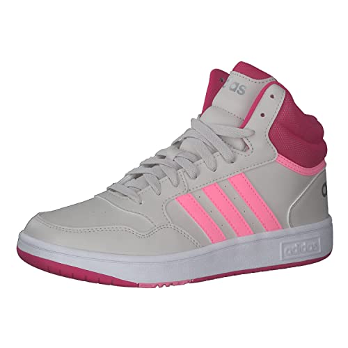 adidas Hoops MID 3.0 K Sneaker, Grey one/Beam pink/Team real Magenta, 35 EU von adidas