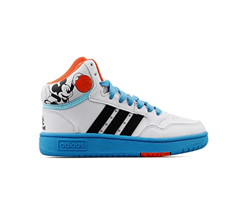adidas Hoops Mid 3.0 Mickey K Sneaker, FTWR White Core Black Pulse Blue, 28 EU von adidas