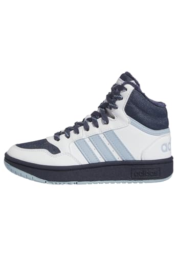 adidas Hoops Mid 3.0 Shoes Kids Sneaker, FTWR White/Shadow Navy/Wonder Blue, 36 2/3 EU von adidas