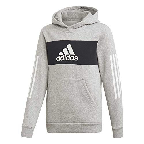 adidas Jungen Hoodie Sport ID PO MGREYH/Black/White 110 von adidas