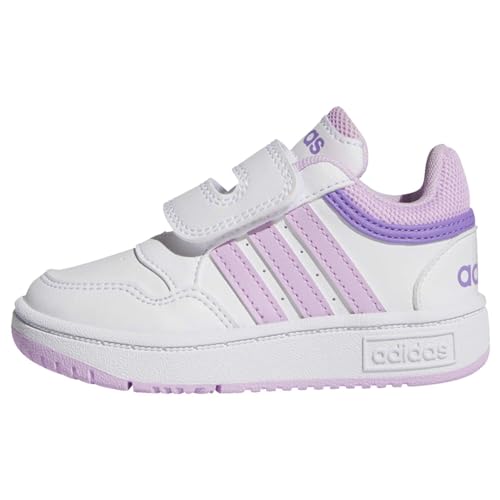 adidas Jungen Unisex Kinder Hoops Shoes Sneaker, FTWR White/Bliss Lilac/Violet Fusion, 27 EU von adidas