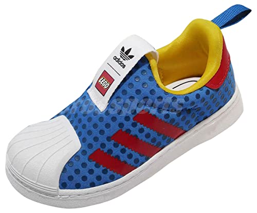 adidas Jungen Unisex Kinder Superstar 360 I Sneaker, Shock Blue FTWR White EQT Yellow, 23 EU von adidas