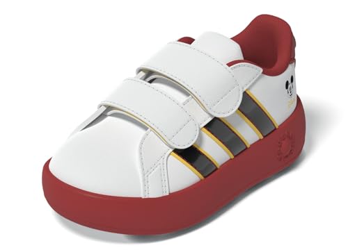 adidas Jungen Unisex Kinder X Disney Mickey Mouse Grand Court Shoes Kids Schuhe, FTWR White Core Black Bold Gold, 21.5 EU von adidas