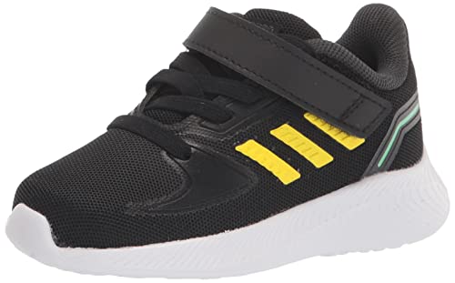 adidas Kids Runfalcon 2.0 Unisex-Baby Running Shoe, Black/Beam Yellow/Beam Green, 7 US Toddler von adidas