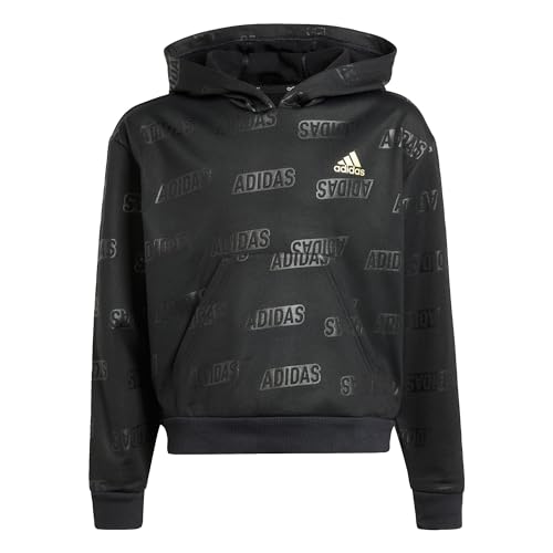 adidas Kinder Hoodie BLUV Q4 Black-Gold mt 164 von adidas