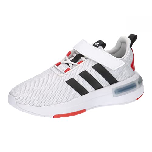 adidas Racer TR23 Kids8 EL Shoes-Low (Non Football), FTWR White/Core Black/Bright Red Strap, 33 EU von adidas