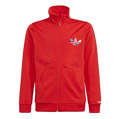 adidas Kinder Track Top Jacke mit Reißverschluss, Rot, rot, 10-11 Jahre von adidas