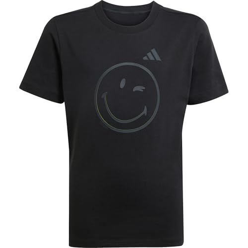 adidas Kinder X SmileyWorld Graphics T-Shirt, Black-Carbon, 152 von adidas