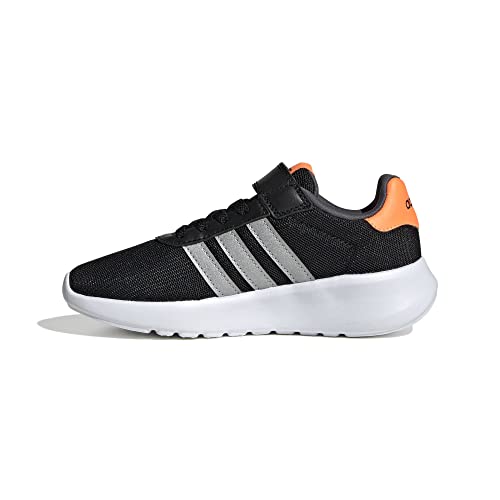 ADIDAS LITE Racer 3.0 EL K Sneaker, core Black/Silver met./Screaming orange, 30 EU von adidas