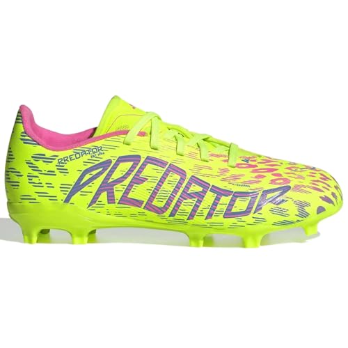 adidas League Predator Firm Ground/Multi Ground Soccer Fußballschuhe für Kinder, Unisex, Mehrfarbig (Lemon/Blue Fusion/Lucid Pink), 22.0 cm von adidas