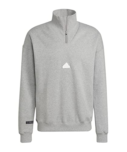 adidas Lifestyle - Textilien - Sweatshirts New Halfzip Sweatshirt grau M von adidas
