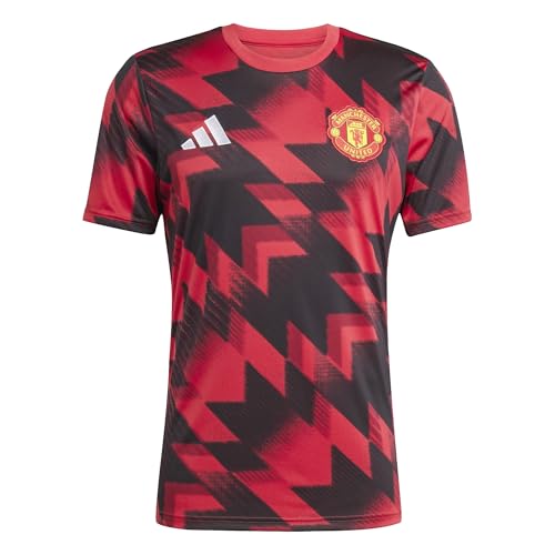 adidas Manchester United Prematch Trikot Jersey (DE/NL/SE/PL, Alphanumerisch, M, Regular, Regular, red Black) von adidas