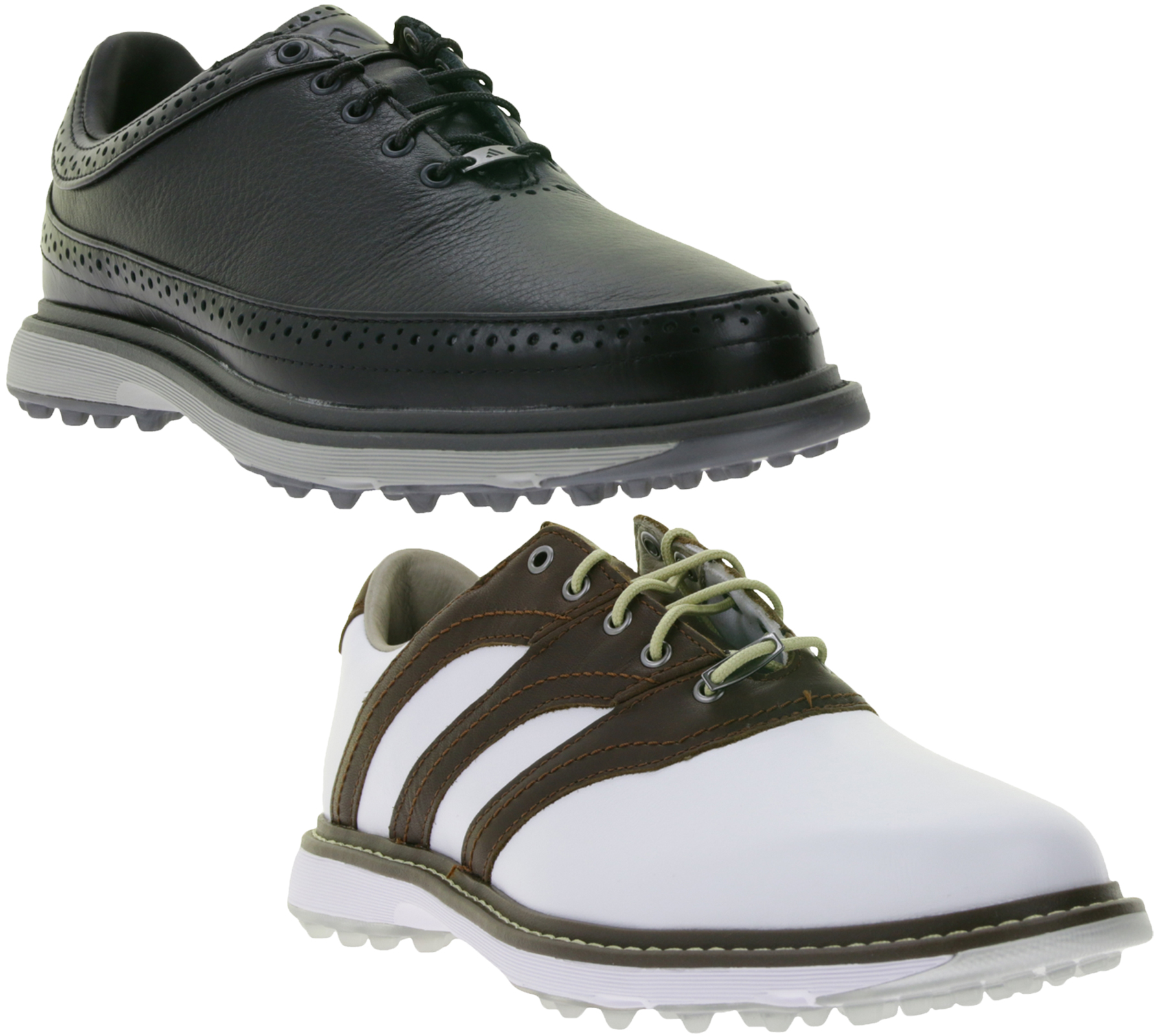 adidas Mc Damen Golf-Schuhe Echtleder-Schuhe mit Boost-Zwischensohle Sport-Schuhe ID0226 Schwarz oder IG0910 Weiß/Braun von adidas