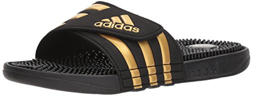 adidas Men's Adissage Slide Sandal, CBlack/GoldMT/CBlack, 9 (D) M USS von adidas