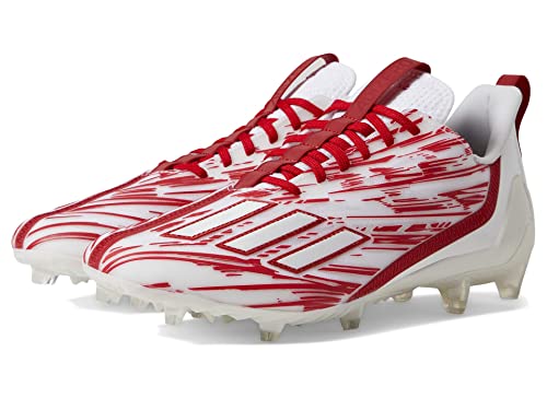 adidas Men's Adizero Football Shoe, White/Team Power Red/White, 15 von adidas