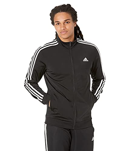 adidas Men's Big & Tall Essentials Warm-Up 3-Stripes Sweatjacke Track Top, Black/White, 4X-Large/Tall von adidas