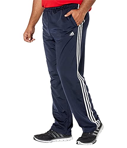 adidas Men's Big & Tall Essentials Warm-Up Open Hem 3-Stripes Tracksuit Bottoms, Legend Ink/White, 4X-Large/Tall von adidas