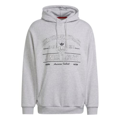 Adidas Men's College Hoody Sweatshirt, Light Grey Heat, L von adidas