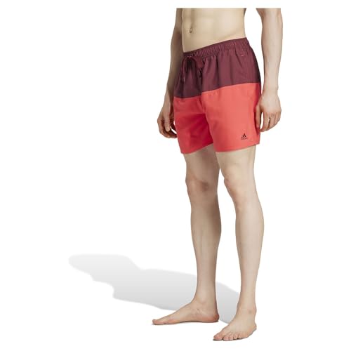 adidas Men's Colorblock CLX Badeshorts Shadow Red/Semi Lucid Red S von adidas