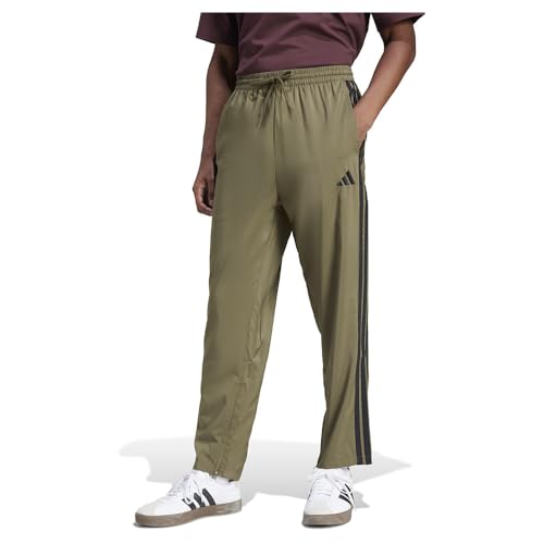 adidas Men's Essentials 3-Streifen Stanford Open Hem Hose Olive Strata/Black 3XL von adidas
