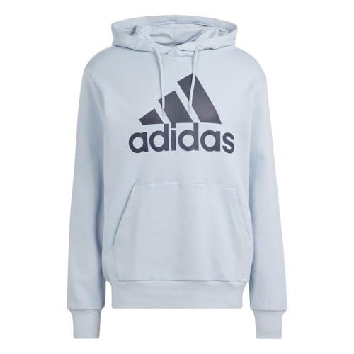 adidas Men's Essentials French Terry Big Logo Hoodie, Wonder Blue/Legend Ink, L von adidas