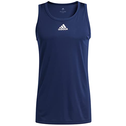 adidas Men's Heathered Tank Top, Team Navy Blue, 3X-Large von adidas