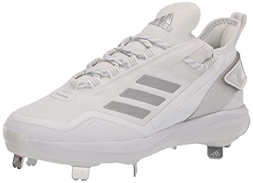 adidas Men's Icon 7 Boost Baseball Shoe, White/Silver Metallic/Silver Metallic, 11.5 von adidas