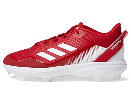 adidas Men's Icon 7 TPU Baseball Shoe, Team Power Red/Silver Metallic/White, 10 von adidas