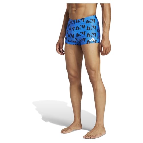 adidas Men's Logo Graphic 2 Inch Boxer-Badehose Bright Royal/Black M/L von adidas