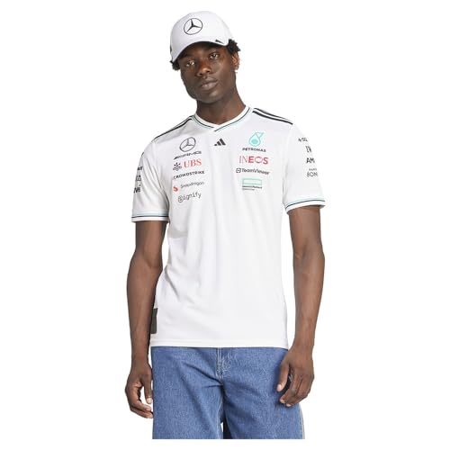 adidas Men's Mercedes - AMG Petronas Formula ONE Team Driver Authentic Trikot White/Black 2XL von adidas