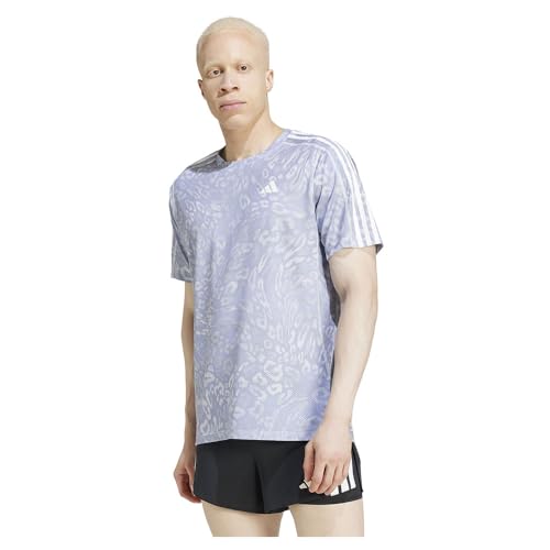adidas Men's Own The Run Climacool 3-Streifen T-Shirt Dash Grey/Violet Tone 2XL von adidas