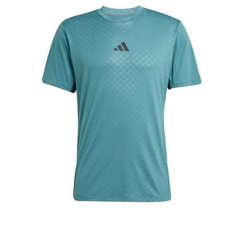 adidas Men's Power 3-Streifen T-Shirt Preloved Teal L von adidas