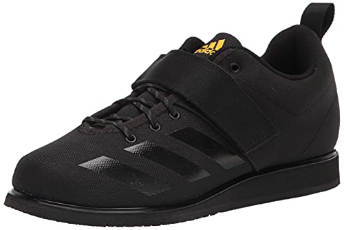 adidas Men's Powerlift 4 Weightlifting Track and Field Shoe, Black/Black/Solar Gold, 10 von adidas