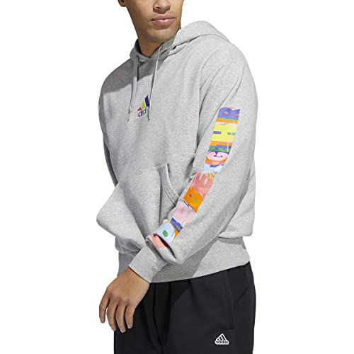 adidas Men's Pride Hoodie, Medium Grey Heather, Small von adidas