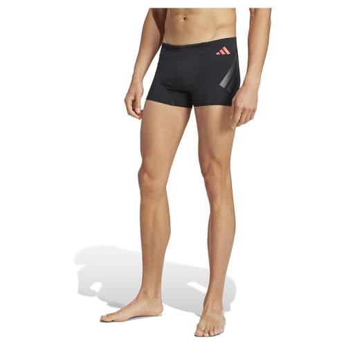 adidas Men's Ripstream Boxer-Badehose Black/Lucid Red XL von adidas