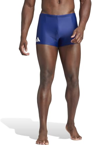 adidas Men's Solid Swim Boxers Badehose, Dark Blue/Blue Burst, 32 von adidas