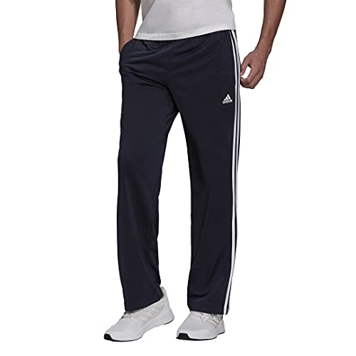 Adidas Men's Standard Essentials Warm-Up Open Hem 3-Stripes Tracksuit Bottoms, Legend Ink/White, 4X-Large von adidas