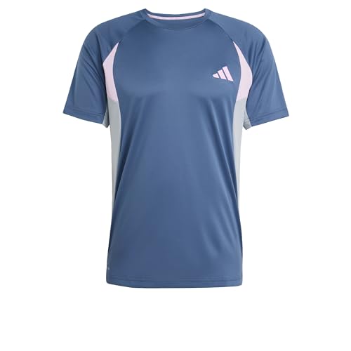 adidas Men's Tech Apparel Colorblock T-Shirt Preloved Ink S von adidas