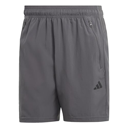 adidas Men's Train Essentials Woven Training Shorts Kurze Hose, Grey Five/Black, 4XL 5 inch von adidas