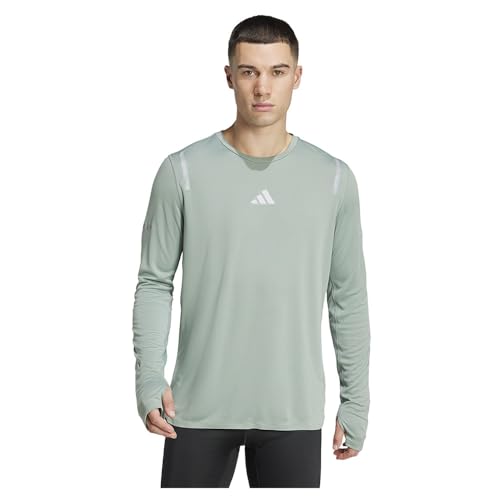 adidas Men's Ultimate Running Reflective Longsleeve Silver Green M adidas Men's Ultimate Running Reflective Longsleeve Silver Green M von adidas