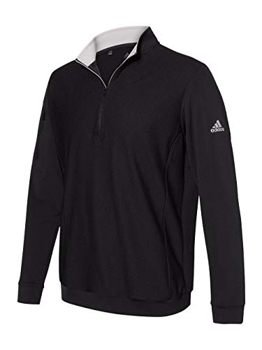 adidas Mens Performance Texture Quarter-Zip Pullover (A295) -Black -4XL von adidas