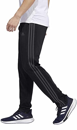 adidas Mittelschwere Trikot-Trainingshose für Herren, mit Reißverschluss, Schwarz/Grau Sechs, X-Groß von adidas